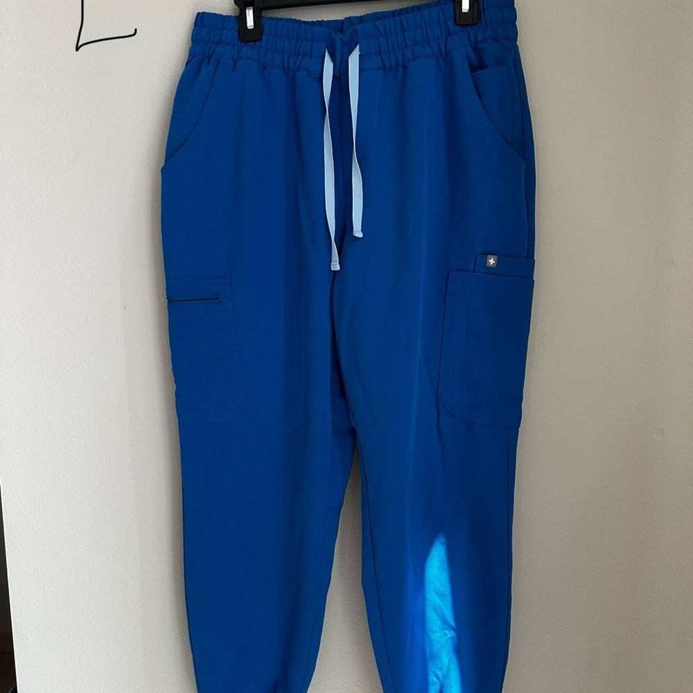 FIGS Royal Blue High Wasted Uman Relaxed Jogger Pants